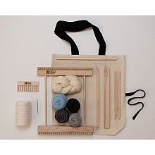 A Weaving Frame & Weaving Kit NEW BAG/COMB (10 Inch - BlueGrey)