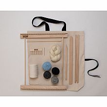 A Weaving Frame & Weaving Kit NEW BAG/COMB (14 Inch -BlueGrey).