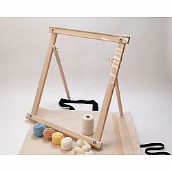A Weaving Frame with Stand NEW BAG/COMB (20 Inch - BluePeach). The Deluxe Kit!