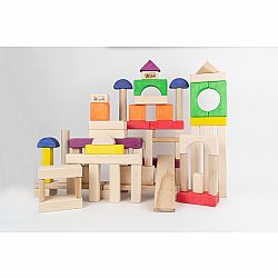 68 piece Deluxe Block Set - Rainbow