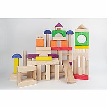 68 piece Deluxe Block Set - Rainbow