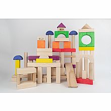 68 piece Deluxe Block Set - Rainbow