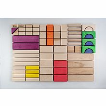 68 piece Deluxe Block Set - Rainbow