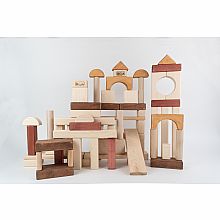 68 piece Deluxe Block Set - Earth Tones