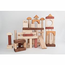 68 piece Deluxe Block Set - Earth Tones