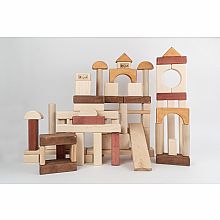 68 piece Deluxe Block Set - Earth Tones