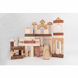 68 piece Deluxe Block Set - Earth Tones