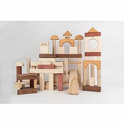 68 piece Deluxe Block Set - Earth Tones