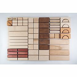 68 piece Deluxe Block Set - Earth Tones