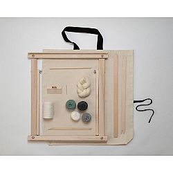 A Weaving Frame with Stand NEW BAG/COMB (20 Inch - Gray/Moss). The Deluxe Kit!