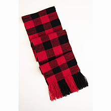 Rigid Heddle Scarf Kit | Make your own Red and Black Buffalo Check Wool Scarf