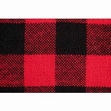 Rigid Heddle Scarf Kit | Make your own Red and Black Buffalo Check Wool Scarf