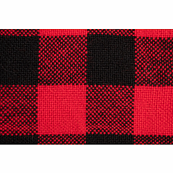 Rigid Heddle Scarf Kit | Make your own Red and Black Buffalo Check Wool Scarf