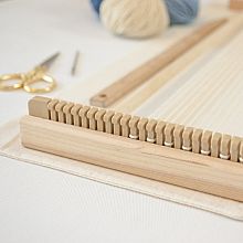 A Weaving Frame & Weaving Kit NEW BAG/COMB (14 Inch - Gray/Moss)