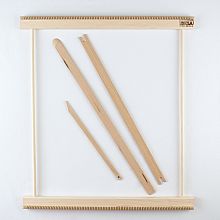 A Weaving Frame & Weaving Kit NEW BAG/COMB (20 Inch-Blush)