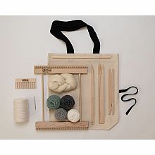 A Weaving Frame & Weaving Kit NEW BAG/COMB (10 Inch - Gray/Moss)