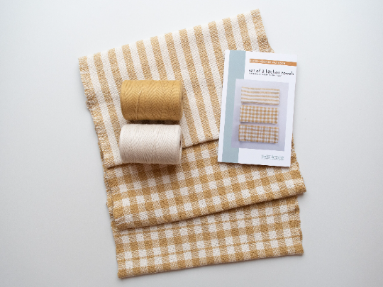 Gingham Cotton Tea Towel - Natural