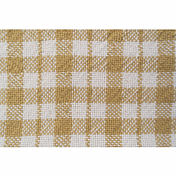 Rigid Heddle Kit | Weave your own kitchen towels | Set of 3 Towels Gingham Mustard and Natural