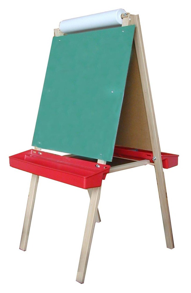 Beka Deluxe Easel - White Markerboard, Wood Tray