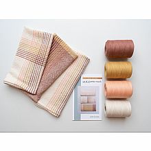 Rigid Heddle Kit | Weave your own kitchen towels | Set of 3 Towels Sunset