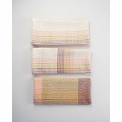 Rigid Heddle Kit | Weave your own kitchen towels | Set of 3 Towels Sunset
