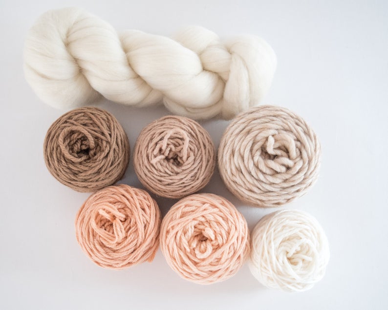 Large ecological weaving yarn pack | Pink Blush